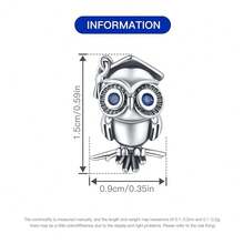 Cute Panda Animal 925 Sterling Silver Charms For Bracelets And Necklace Dangle Pendants Butterfly Elephant Dog Bead Jewelry Present For Women Family Friends - 戴著醫生帽的貓頭鷹 - 查看 5
