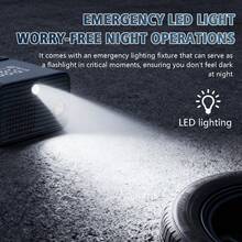 Portable Cordless Electric Air Pump, 150 Pound-Force/Square-Inch Tire Inflator And Lighting Device, Accurate Pressure Lcd Display, Multi-Functional Air Pump, Usb Charging, With Led Lights And Quick Inflate Function, Suitable For Portable Emergency Equipment Such As Bicycles Motorcycle And Car Balls, Great Gift For Dad, Boyfriend, Men (Black) - 均碼 - 查看 9