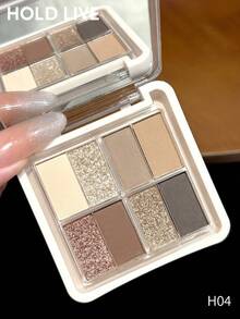Bảng phấn mắt HOLD LIVE Butterfly Soft Eyeshadow Palette H04 với các sắc nâu ấm và vàng lấp lánh sang trọng. - H04 - Xem 2