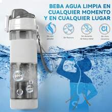 CYPNBotella de Agua AlcalinaBotella de Agua Filtro de 22 Onzas Filtro de Agua Alcalina La Botella que Filtra y Mejora Tu Agu Botella Alcalina de Filtro de Agua para Deportes Camping Portátil grisFashion - 219619413 - Ver 3