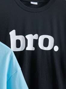 Bộ 3 áo thun ngắn tay in chữ, kiểu dáng thường ngày cho bé trai, thích hợp mặc mùa xuân/hè. - Nhiều màu - Xem 7