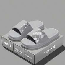 1 Pair Striped EVA Slippers: Lightweight, Non-Slip, Suitable For Daily Wear - Multicolor - View 16