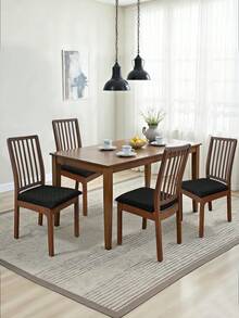 1pc Solid Color Elastic Jacquard Diamond Chair Seat Cover With Cord, Modern Design, Classic Minimalist, Dust & Stain Resistant, Suitable For Living Room, Bedroom, Study, Chair Decor - Multicolor - View 3