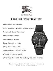 Burberry Men's Watch The City Black Print - Black - View 3