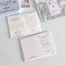 20pcs/Set INS Style Mini Folding Cards, Cardboard Protective Sleeves, Decorative Folding Pages, DIY Greeting Cards - Multicolor - View 5