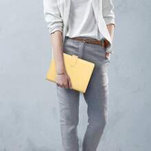 A5 6 Ring Planner Budget Refillable Cover Makaron Yellow Notebook PU Leather Binder For Women - 馬卡龍黃 - 查看 3