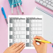 Travelers Notebook Inserts,Blood Sugar Log, Blood Pressure Log Book For Daily TracFKing,30 Sheets,8.25\ X 4.25\,Travelers Notebook Refills For Journals,Dis,Planners - Refills-bloodsugarlog - View 6