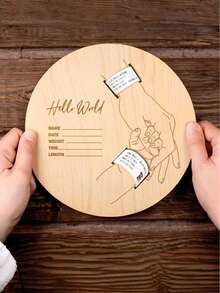 Newborn Hospital Bracelet, Customizable, Can Be Used As Keepsake, Personalized Baby Gift, Pregnancy Announcement, Birth Announcement, Laser-Cut Wooden Fiber Pregnancy Bracelet, Mother's Day And Father's Day Gift - Multicolor - View 9