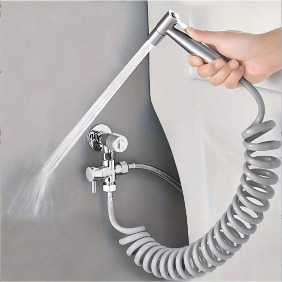 1 Set Toilet Seat Cover, Manual Bathtub Faucet, Bathroom Manual Shower Head, Self-Cleaning Shower Head