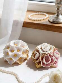 1pc 3D Hydrangea Flower Ball Silicone Mold - Heat-Resistant Easy Demold For Candle/Soap/Resin Valentine's Day/Wedding Souvenir Women's DIY Gift - White - View 5