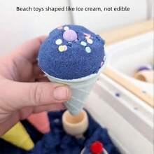 5/10件套沙滩雪冰淇淋甜筒勺子冰淇淋杯套装，DIY雪沙滩粘土工具玩具 - 彩色 - 查看 6