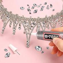 Cridoz B7000 Jewelry Glue For Rhinestones,10Pack Flexible Super Glue Gel With Precision Tip Multi Function Clear Gem Glue Fabric Adhesive For Cloth Metal Stone Bead Jewelry Making Wood Glass - 10 x 15ml/0.5 oz - Xem 7