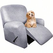 Trugenix-Recliner Sofa Covers - Leather Like Recliner Sofa Covers 3 Seater Recliner Couch Covers For 3 Cushion Couch 8 Pieces Washable Stretch Reclining Sofa Slipcovers (Brown)-GP - 01-大理石紋理 - 查看 1