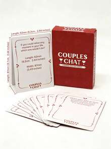 3pcs/Set Couples English Conversation Game Cards, Valentine's Day Gift, Create Perfect Date Night, Deepen Mutual Understanding, Fun Game, Joyful Game Night (1 Box Of 20pcs/55pcs Random Game Cards) - Multicolor - View 2