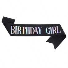 3pcs/Set 30th, 40th, 50th, 60th, 80th, 90th Birthday Decorations, Including Birthday Sash, Crown/Headpiece And Card, Rose Gold Girl Gift, Suitable For 30th, 40th, 50th, 60th, 80th, 90th Birthday Decor - Black Gold - View 15