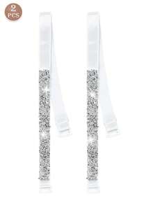 Y2K Sparkly Rhinestone Bra Straps For Women, Removable Adjustable Anti-Slip Crystal Bra Strap Replacements, Perfect For Wedding Party Evening Dress Off Shoulder Tops - Multicolor - View 12