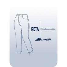 Calça Jeans Sawary Reta - 281932 - Azul - Visão 7