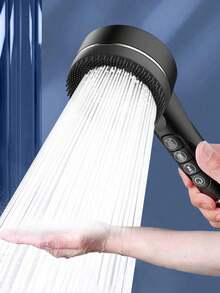 3pcs High Pressure Shower Head Set, Includes 1.5m Shower Hose & ABS Holder, Bathroom Handheld Massage Spray Nozzle, Suitable For Shower, Bathtub, Hot Water Heater