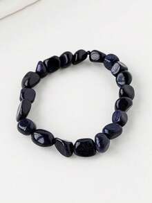 Asymmetrical Shaped Amethyst, Jade, Agate Beaded Bracelet - Bracelet - View 24