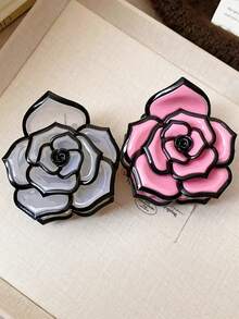 1pc Women's Rose Blossoms Fashionable Hair Grab Sweet Temperament Shark Grip Clip Simple Fashion Versatile Hair Claw Headwear Hair Accessories