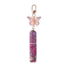 1pc Butterfly Design 5ml Perfume Refill Bottle Keychain For Women Travel Portable Cosmetic Spray Container With Bottom Filling System Girls Gift Idea - 彩色 - 查看 12