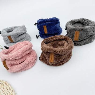 Orejeras cálidas antirruido, gorro de oreja de peluche para calmar el estrés de las mascotas, bufanda gruesa de doble capa para calentar las orejas y el cuello de los perros