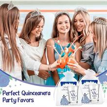 Quinceanera Party Favors Guests Quinceanera Acrylic Shot Glasses Thank You Cards With Organza Bags Mis Quince Anos Sweet 15 Birthday Party FavorsRed - Xanh lam + 25 - Xem 7