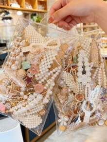 9-Piece Pearl Hair Clip Set For Women & Girls – Beaded Korean Style Barrettes, Snap & Bobby Pins For Daily Looks, Bridesmaids, Gifts, Elegant Hair Accessories For Wedding & Party Styling - 9件套裝 - 查看 2