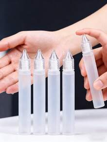 Botellas exprimibles rellenables, paquete de botellas de plástico transparente con tapa tipo bolígrafo, botellas exprimibles rellenables de 15ml/30ml para pegamento, aceites esenciales y líquidos - Multicolor - Ver 1