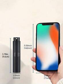 10毫升香水喷雾瓶，可重复灌装，旅行装，方便喷洒，空古龙水分配器，便携式喷雾瓶（请注意：由于生产批次不同，产品颜色可能略有差异。由此造成的不便，敬请谅解。） - 黑色 - 查看 6