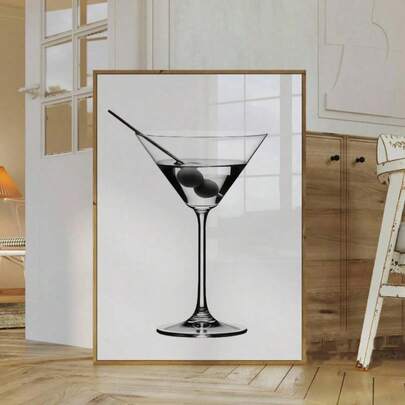 1/3pcs Frameless Luxury Club Collage Art Set - Y2K Aesthetic Clock Print, Lucky Playing Card Art, Manila Cocktail Fashion Icon Wall Decor, Apartment Room Poster, Dorm Decoration, Party Gift, Y2K Decor, Room Decor, Dorm Essentials, Retro Style