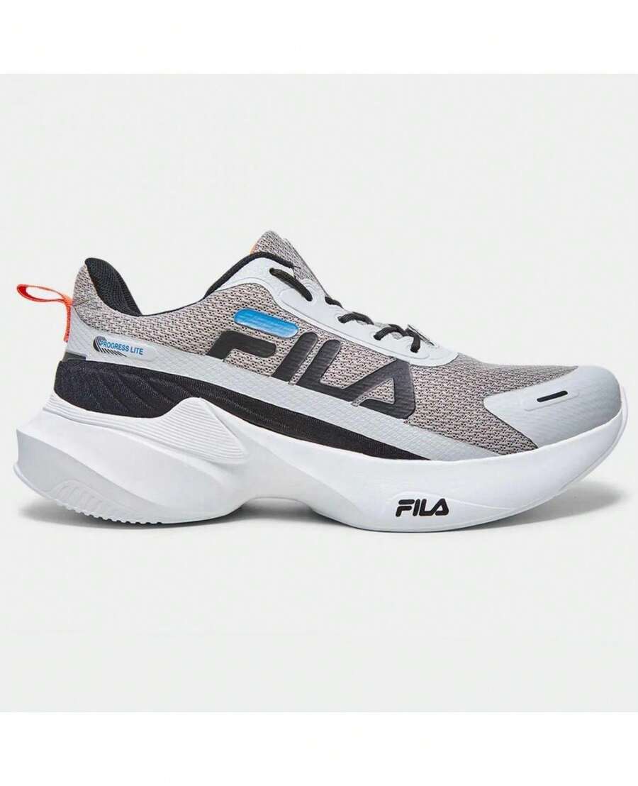 Fila Progress Lite Men's Tennis Shoes - Silver And Blue - Bạc - Xem 1