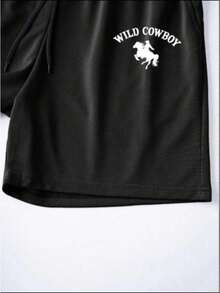Men's T-Shirt And Shorts Set - New Summer Collection - Modern - Premium Cotton - 黑色 - 查看 4