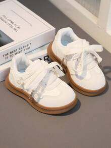 Girls' Casual Sports Shoes, Princess Style Soft Bottom Toddler Shoes, Spring/Autumn - Beige - View 6