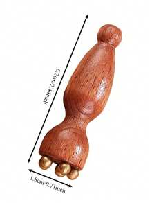 2件套黄铜面部按摩工具 | 纯黄铜眉部及面部穴位按摩器，无需电池，手动使用 - 彩色 - 查看 10