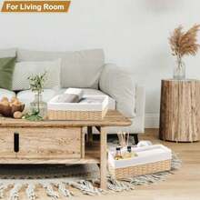 CYPNJuego de Canastas Organizadoras 3 Piezas Canastas para Baño Organizador Juego de Cestas de Almacenamiento Cestas Tejida a Mano para Hogar Baño y Entrada BeigeFashion - 222343376 - Ver 4