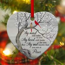 2D Flat - A 2D Acrylic Heart-Shaped Red Bird Rearview Mirror Pendant, Keychain, Backpack Charm, Festive Decoration, Christmas Gift, Friend Gift. - Multicolor - View 9