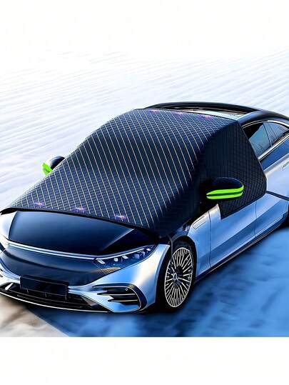 Upgraded Thickened Car Cover, 4-Season Universal Car Sunshade, Waterproof, Dustproof, Anti-UV, Snow And Dust Proof Car Cover - Fits All Models - Made Of Oxford Cloth, UV-Resistant, Snow-Proof, Easy To Install, , Ensure Driving In Winter. Flexible Design, High-Quality Materials. Reliable Car Windshield Snow Cover. [Must-Have For Every Household]