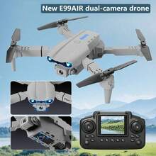 TOKQI Drone cuadricóptero E99 PRO 720P FPV con pantalla de control remoto y cámaras duales - Volteretas de 360°, retorno con un solo botón, video en tiempo real por WiFi, mantener altitud, adecuado para principiantes y adultos, diseño plegable (gran regalo para vacaciones) - Multicolor - Ver 3