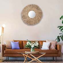 CYPNPwshymi Espejo Colgante Retro con Tejido de Paja Espejos Circulares Bohemios de Ratán para Decoración de Pared Espejo Montado en la Pared NaturalezaFashion - 224567485 - Ver 8