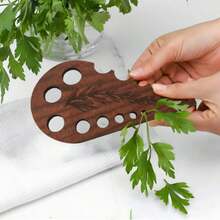 This Heavy-Duty Herb Peeler And Stem Remover Is A Kitchen Tool That Combines Practicality With Aesthetic Appeal. Featuring An Elegant Wooden Design, It Offers Exceptional Texture And A Comfortable Grip. - Multicolor - View 9