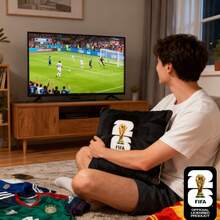 FIFA World Cup 2026 Plush Throw Pillow, FIFA Official Cushion With Trophy Design,40*40cm,Large Size For Soccer Fans - Black - View 2