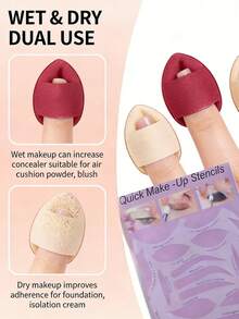 Precision Eye Makeup Set, Includes 4 Synthetic Makeup Brushes (Angled Eyeliner Brush, Fine Eyeliner Brush, Eyebrow Brush, Ultra-Fine Eyeshadow Brush) To Help You Precisely Create Eye And Brow Looks. Also Comes With Reusable 5-In-1 Silicone Makeup Stencil: Eyeliner Template + Eyebrow Template, Even Beginners Can Easily Create Delicate Eye Makeup. Affordable Price, Versatile Functions. Ideal For Daily Makeup, Travel, And A Great Christmas Gift For Makeup Lovers. - Multicolor - View 4