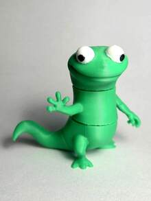 Viral "Lizard Lizard" Meme Fidget Toy - 3D Printed Articulated Dancing Green Lizard - Funny Wiggle Desk Pet For - Green - View 11