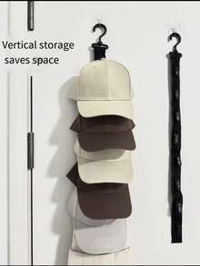 Clip de pared para gorras de béisbol, organizador de sombreros ahorra espacio adecuado para dormitorio de estudiante; soporte vertical de múltiples clips para sombreros; gancho para sombreros en el armario del dormitorio - Multicolor - Ver 3