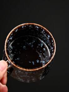 1个陶瓷拿铁咖啡杯，高品质可爱情侣水杯，个性化牛奶麦芽早餐杯，创意220毫升办公杯（窑烧颜色可能略有不同，敬请谅解） - 彩色 - 查看 4