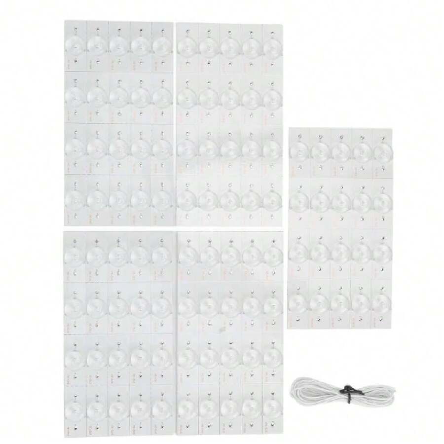 100 Cuentas de Lámpara SMD de 3 V, Cuentas de Lámpara de Lente, Tablero de Fibra de Vidrio con Filtro de Lente óptica, Cuentas de Luz SMD para Reparación de TV,39171064 - Multicolor - Ver 1