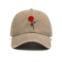 玫瑰印花渔夫帽，时尚设计元素 - 男女皆宜的休闲帽，适合日常通勤和户外活动 - A - 查看 13