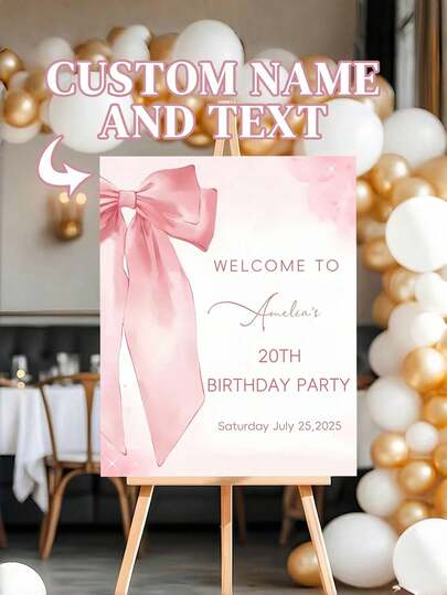 لافتة ترحيب مخصصة للحفلات، لوحة ترحيب مخصصة مع نص احتفال عيد الميلاد، هدية عيد الحب، هدية عيد الأم والذكرى السنوية، لافتة مدخل أنيقة لحفلة استحمام العروس، لافتة حفلة ذات موضوع الملكة DIY، مناسبة لديكور حديقة المنزل