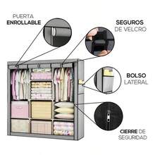 LÈRFM Closet Armable Ropero Rack Guardaropa Recamara Organizacion - Caqui - Ver 4
